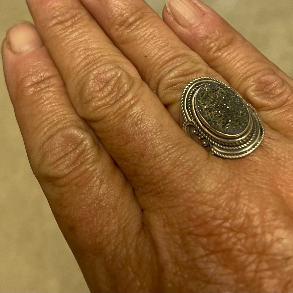 Druzy ring, size 7